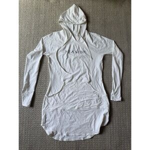 BloqUV UPF 50+ Sun Protection Hoodie Dress Small White Seaside